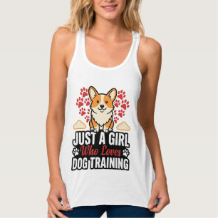Dog Training Girl Corgi Vintage Vector Shirt Desig
