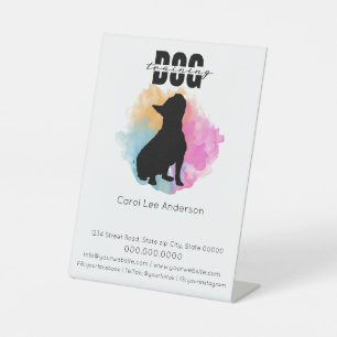 Dog training pedestal sign