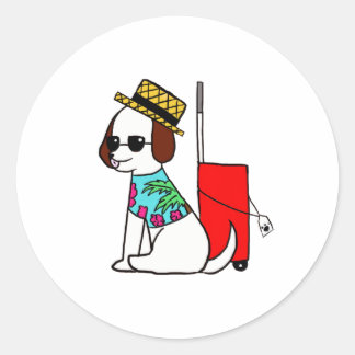 Dog travelling to Hawaii Sticker