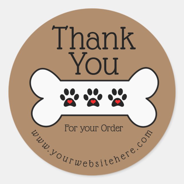 Dog Treat Bakery Business | Custom Classic Round Sticker (Front)