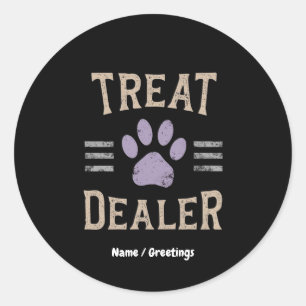 Dog Treats Dealer Funny Humour Design Perfect  Classic Round Sticker