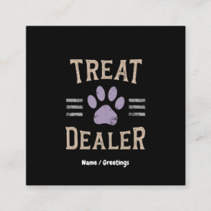 Dog Treats Dealer Funny Humour Design Perfect Square Business Card