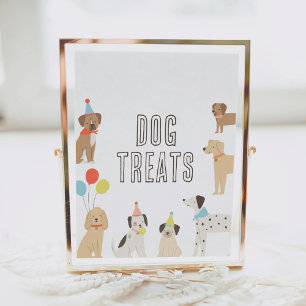Dog Treats Puppy Party Birthday Table Sign