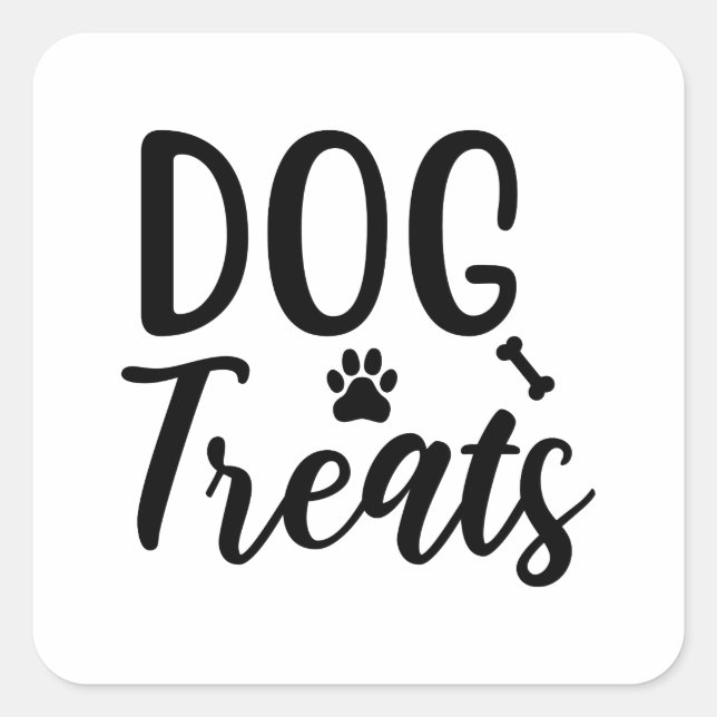 Dog Treats Square Sticker (Front)