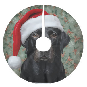 Dog tree skirt black lab