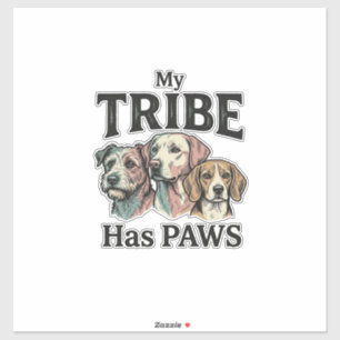 Dog Tribe Has Paws Vintage Engraving Design_1