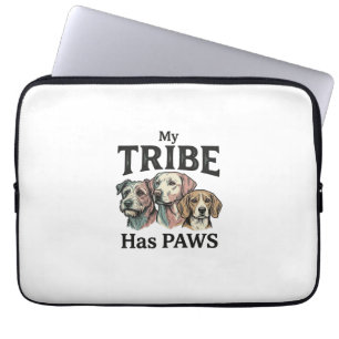 Dog Tribe Has Paws Vintage Engraving Design_1 Laptop Sleeve