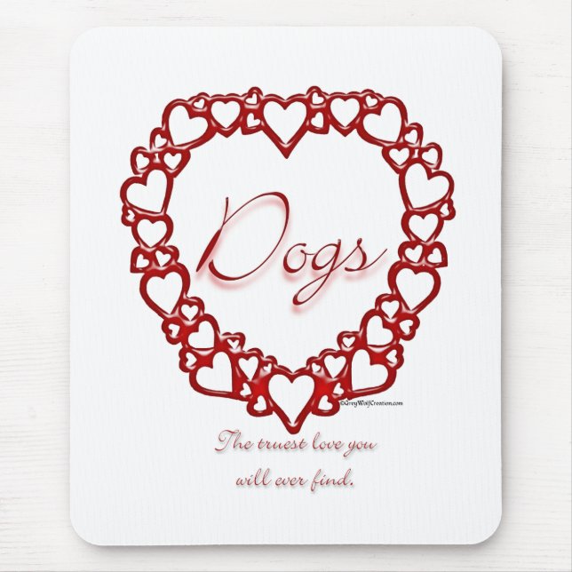 Dog True Love Mouse Pad (Front)