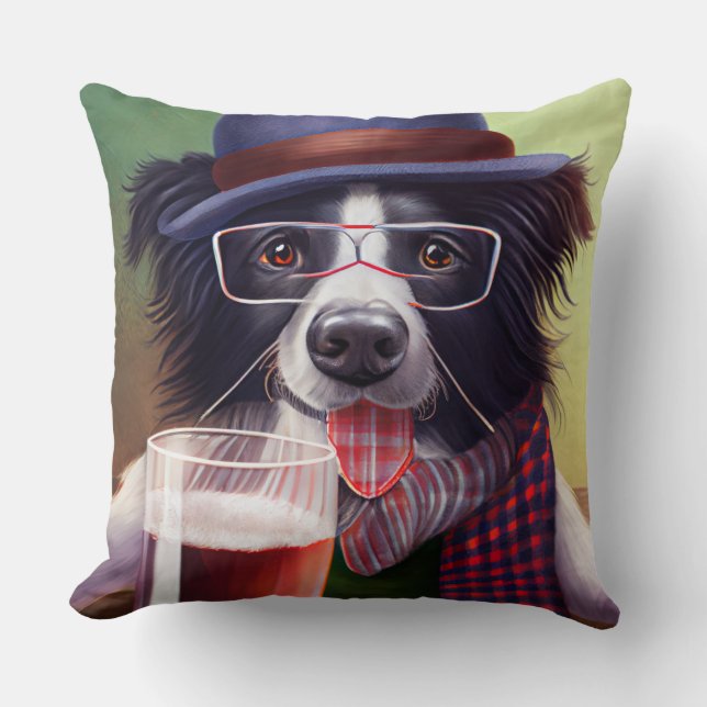 Dog try to be Mafia Cushion (Front)