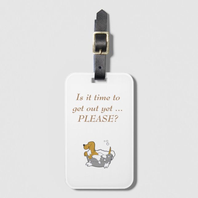   Dog Typography   Luggage Tag (Front Vertical)
