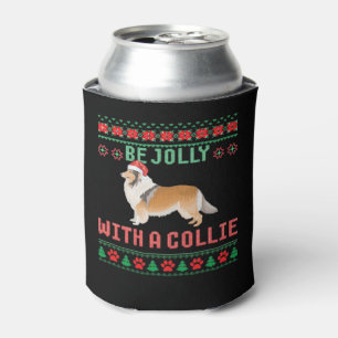 Dog Ugly Christmas Sweater Be Jolly With A Rough C Can Cooler