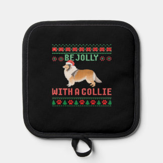 Dog Ugly Christmas Sweater Be Jolly With A Rough C Pot Holder