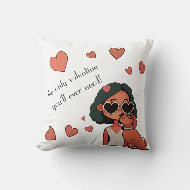 Dog Valentine Cushion (Front)