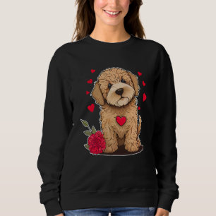 Dog Valentine Cute Golden Doodle Valentine's Day Sweatshirt
