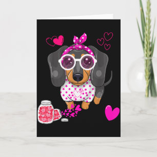 Dog Valentine Gift Cute Dachshund Valentines Day F Card