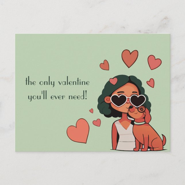 Dog Valentine Postcard (Front)