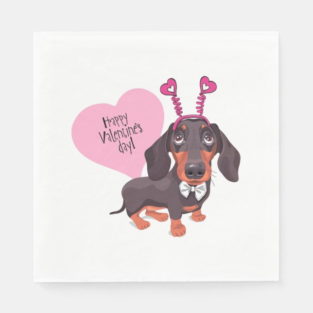 Dog Valentine s Day Napkin (Front)