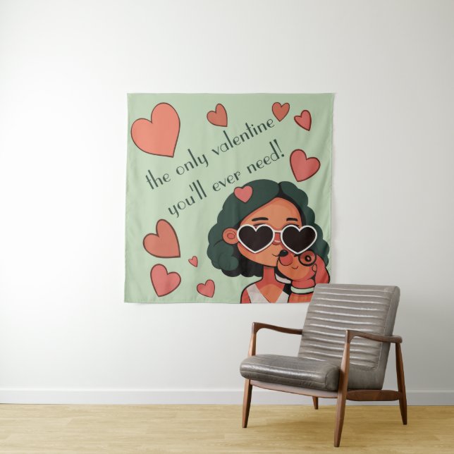Dog Valentine Tapestry (In Situ)