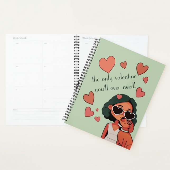 Dog Valentine Tote Bag Planner (Display)
