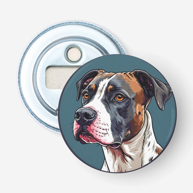 Dog Vector Illustration Bottle Opener (Front)
