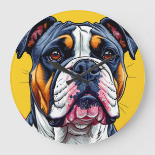 Dog Vector Illustration Large Clock