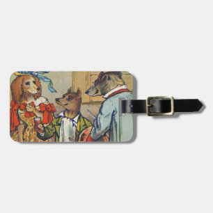Dog Victorian Dinner Dress Doggy Luggage Tag