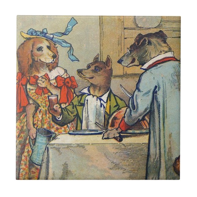 Dog Victorian Dinner Dress Doggy Tile (Front)