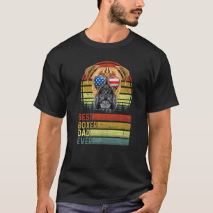 Dog Vintage Best Boxer Dad Ever Father Day Puppy D T-Shirt