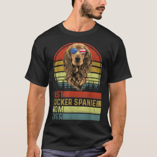 Dog Vintage Best Cocker Spaniel Mum Ever Mother Da T-Shirt