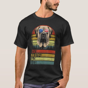 Dog Vintage Best Mastiff Dad Ever Father Day Puppy T-Shirt