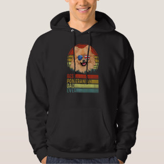 Dog Vintage Best Pomeranian Dad Ever Father Day Pu Hoodie