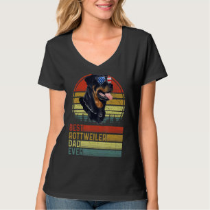 Dog Vintage Best Rottweiler Dad Ever Father Day Pu T-Shirt