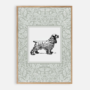 Dog vintage style nursery  poster