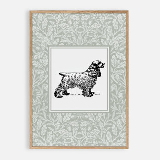 Dog vintage style nursery  poster