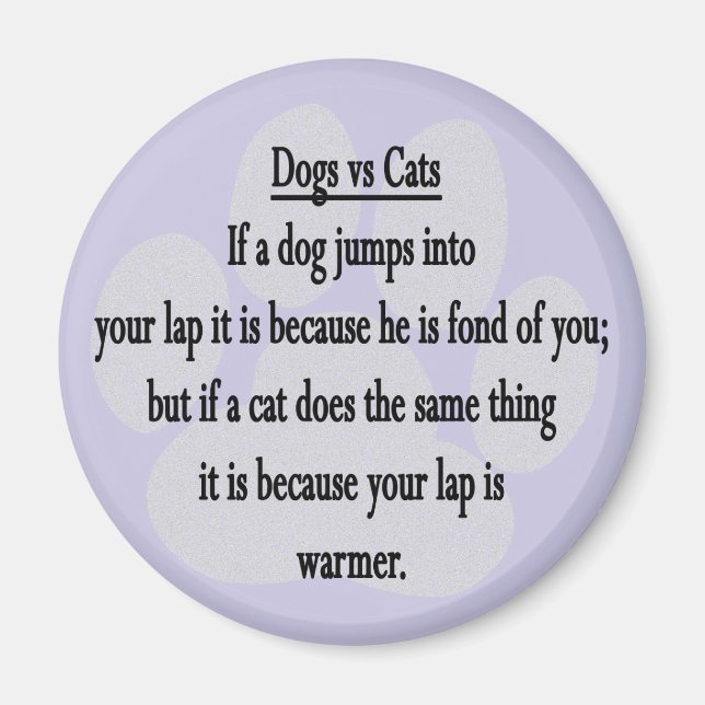 Dog vs Cat Magnet (Front)
