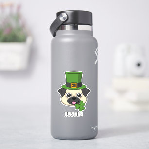 Dog w Hat and Shamrock St Patrick's   Personalise