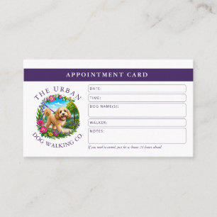 Dog Walker Appointment Card - Cockapoo