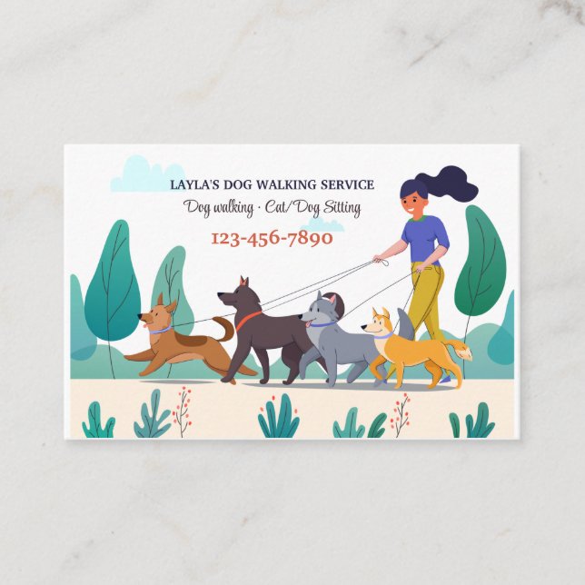 Dog Walker Business Card (Front)
