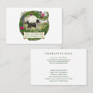 Dog Walker Business Card - Border Collie