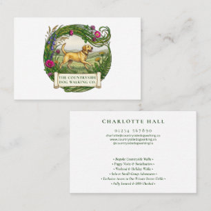 Dog Walker Business Card - Rural Labrador