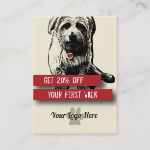 Dog Walker Business Cards - Personalise all text