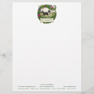 Dog Walker Business Letterhead - Border Collie