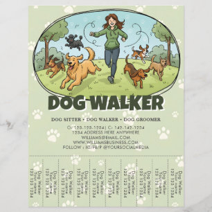 Dog Walker Dog Walking Service Custom Flyer