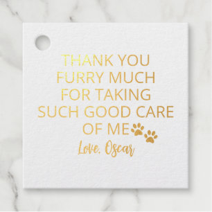 Dog Walker Gift, Dog name Thank You custom, Furr Favour Tags