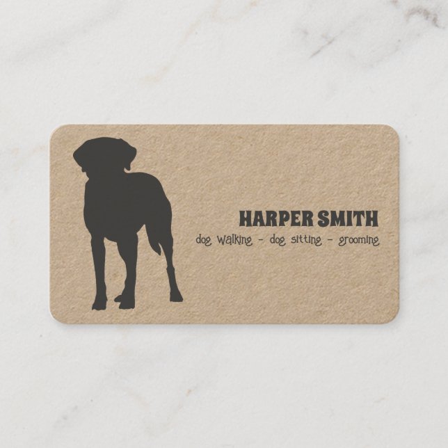  Dog Walker Grooming Sitting Business Card (Front)