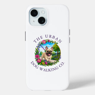 Dog Walker iPhone Case - French Bulldog