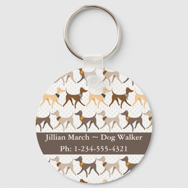 Dog Walker Key Ring (Front)
