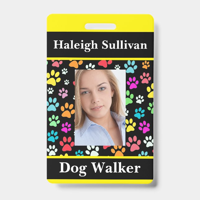 Dog Walker Lanyard Badge  ID Badge (Front)