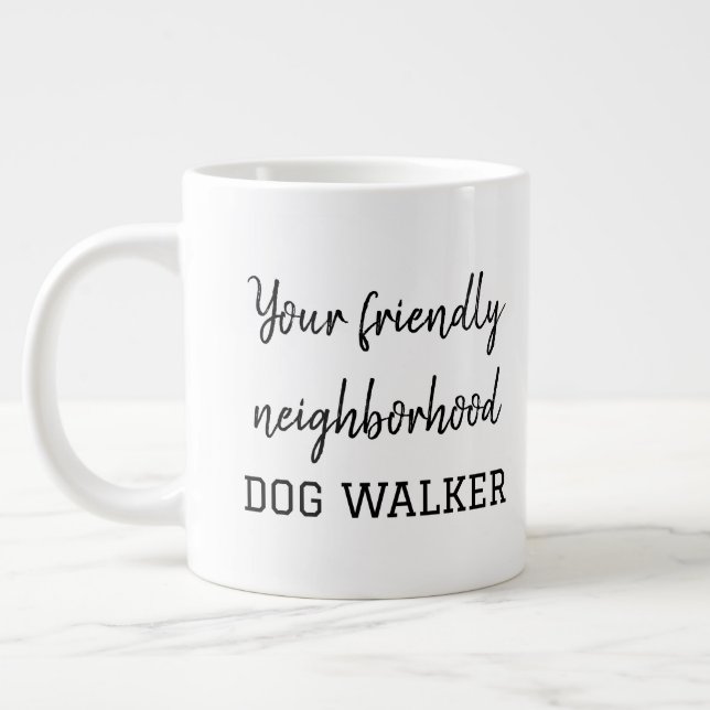 Dog walker large coffee mug (Left)