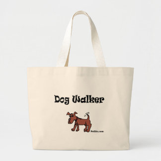 Dog Walker Large Tote Bag